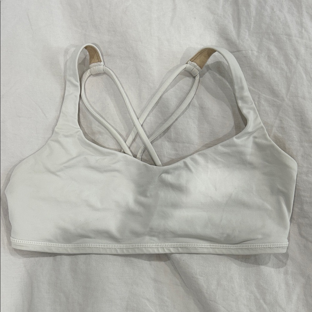 Women's White Sports Bra